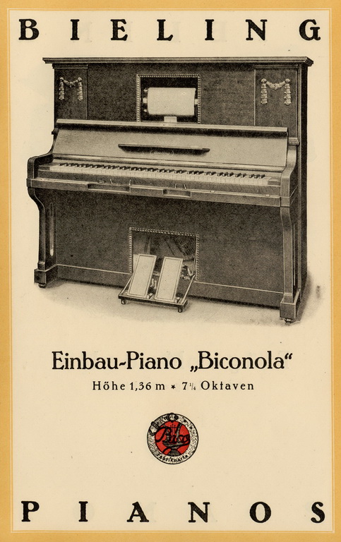 Bieling Pianos - Katalog von 1928 Seite 12 von 14